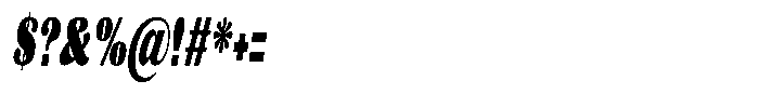 Julima Slant Extra Black Extra Condensed Font OTHER CHARS