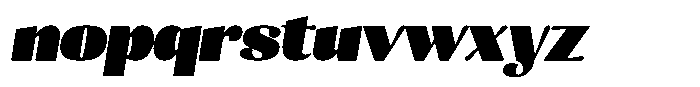 Julima Slant Extra Black Sem Exp Font LOWERCASE