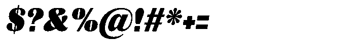 Julima Slant Extra Black Semi Condensed Font OTHER CHARS