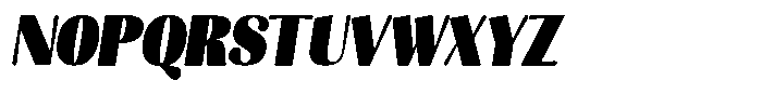 Julima Slant Extra Black Semi Condensed Font UPPERCASE