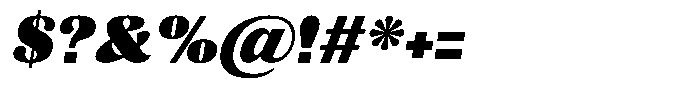 Julima Slant Extra Black Font OTHER CHARS