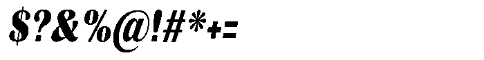 Julima Slant Extra Bold Condensed Font OTHER CHARS