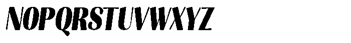 Julima Slant Extra Bold Condensed Font UPPERCASE