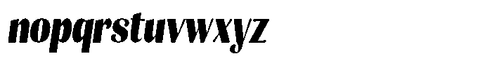 Julima Slant Extra Bold Condensed Font LOWERCASE
