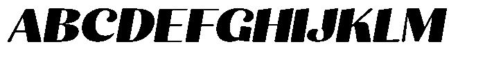 Julima Slant Extra Bold Expanded Font UPPERCASE