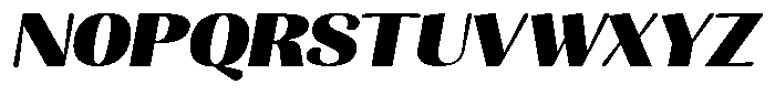 Julima Slant Extra Bold Expanded Font UPPERCASE
