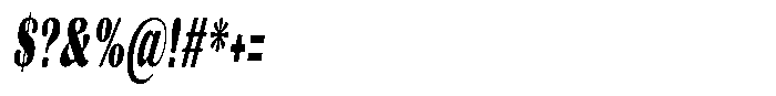 Julima Slant Extra Bold Extra Condensed Font OTHER CHARS