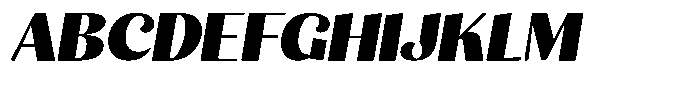 Julima Slant Extra Bold Sem Exp Font UPPERCASE