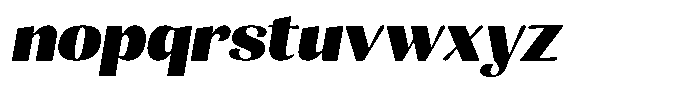 Julima Slant Extra Bold Sem Exp Font LOWERCASE