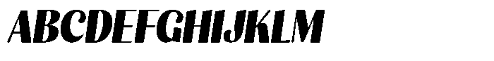 Julima Slant Extra Bold Semi Condensed Font UPPERCASE