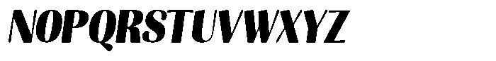 Julima Slant Extra Bold Semi Condensed Font UPPERCASE