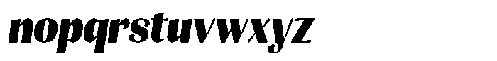 Julima Slant Extra Bold Semi Condensed Font LOWERCASE