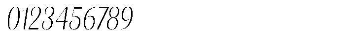 Julima Slant Extra Light Condensed Font OTHER CHARS