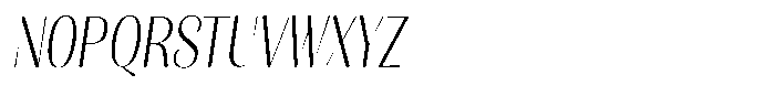 Julima Slant Extra Light Condensed Font UPPERCASE