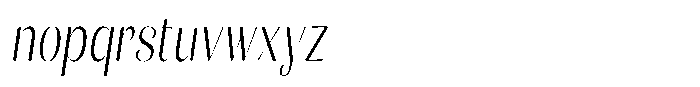 Julima Slant Extra Light Condensed Font LOWERCASE