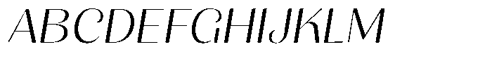 Julima Slant Extra Light Exp Font UPPERCASE