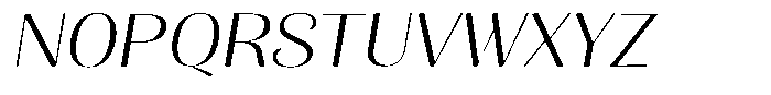 Julima Slant Extra Light Exp Font UPPERCASE
