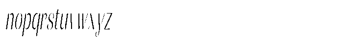 Julima Slant Extra Light Extra Condensed Font LOWERCASE