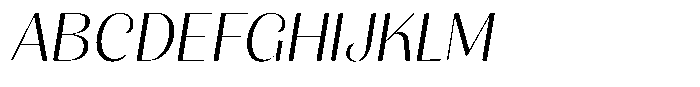 Julima Slant Extra Light Sem Exp Font UPPERCASE