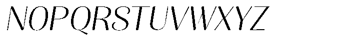 Julima Slant Extra Light Sem Exp Font UPPERCASE