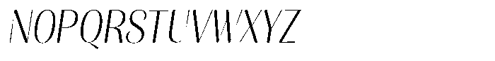 Julima Slant Extra Light Semi Condensed Font UPPERCASE