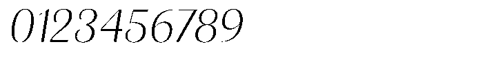 Julima Slant Extra Light Font OTHER CHARS