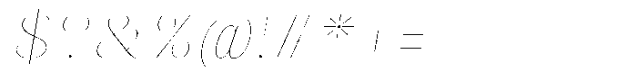 Julima Slant Hairline Expanded Font OTHER CHARS