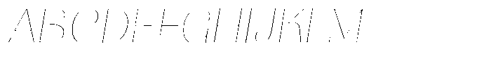 Julima Slant Hairline Expanded Font UPPERCASE