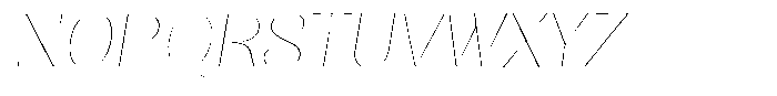 Julima Slant Hairline Expanded Font UPPERCASE