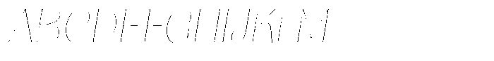 Julima Slant Hairline Sem Exp Font UPPERCASE