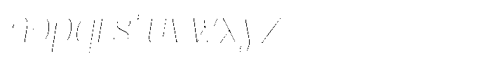 Julima Slant Hairline Font LOWERCASE