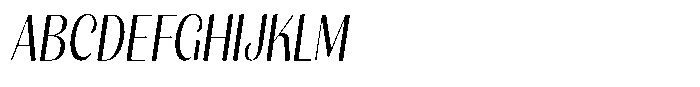 Julima Slant Light Condensed Font UPPERCASE