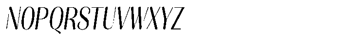Julima Slant Light Condensed Font UPPERCASE
