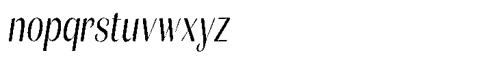 Julima Slant Light Condensed Font LOWERCASE