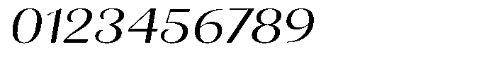 Julima Slant Light Expanded Font OTHER CHARS