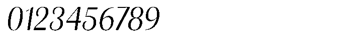 Julima Slant Light Semi Condensed Font OTHER CHARS