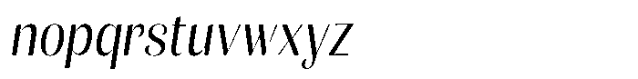 Julima Slant Light Semi Condensed Font LOWERCASE