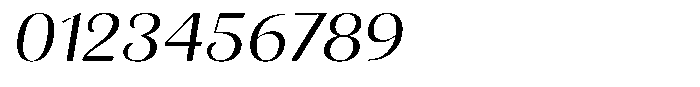Julima Slant Light Semi Expanded Font OTHER CHARS