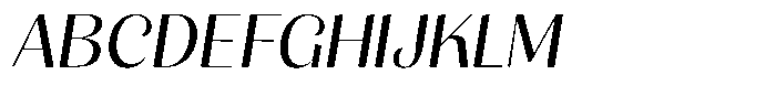 Julima Slant Light Semi Expanded Font UPPERCASE