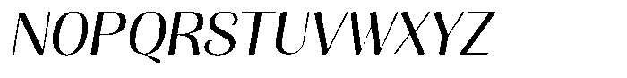 Julima Slant Light Semi Expanded Font UPPERCASE