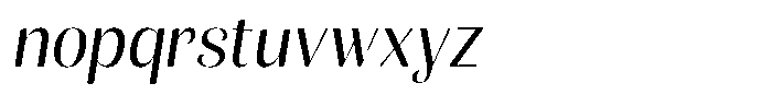 Julima Slant Light Font LOWERCASE
