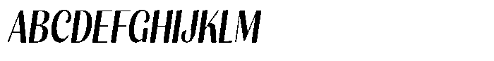 Julima Slant Medium Condensed Font UPPERCASE
