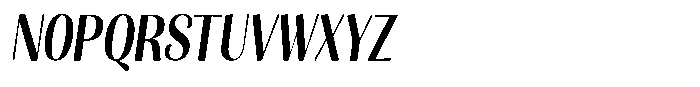 Julima Slant Medium Condensed Font UPPERCASE