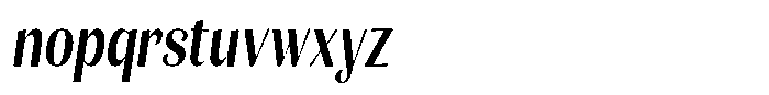 Julima Slant Medium Condensed Font LOWERCASE
