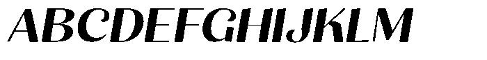 Julima Slant Medium Expanded Font UPPERCASE