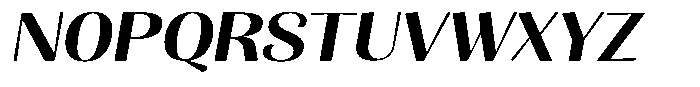 Julima Slant Medium Expanded Font UPPERCASE