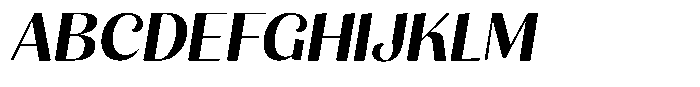 Julima Slant Medium Sem Exp Font UPPERCASE
