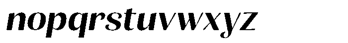 Julima Slant Medium Sem Exp Font LOWERCASE