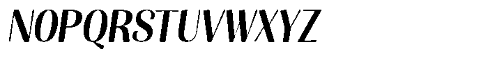 Julima Slant Medium Semi Condensed Font UPPERCASE
