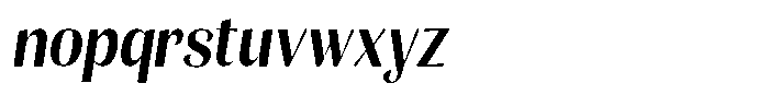 Julima Slant Medium Semi Condensed Font LOWERCASE